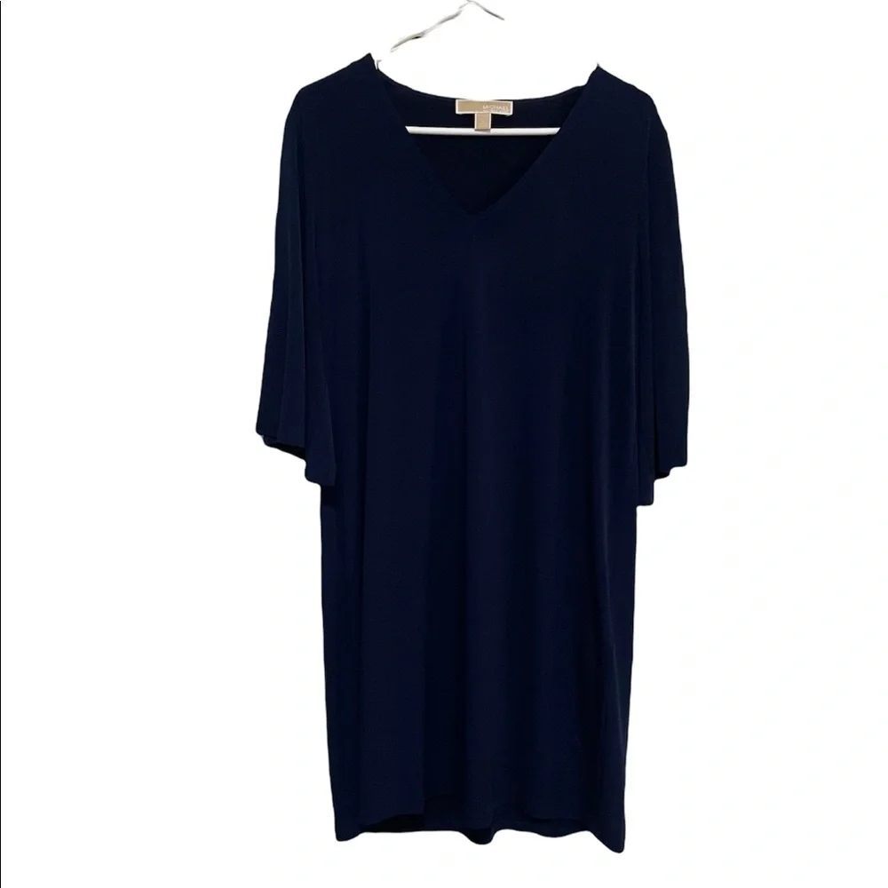 Michael Kors Navy Straight cut dress size large - Picture 2 of 6